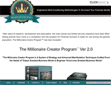 Tablet Screenshot of millionaire-creator.com